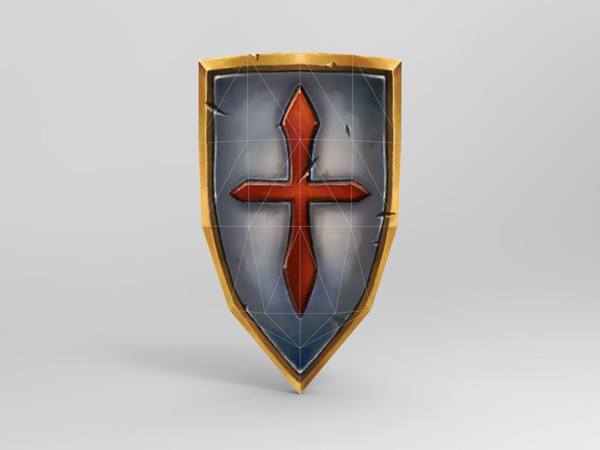 Knight Character Horse Low-poly 3D model_19