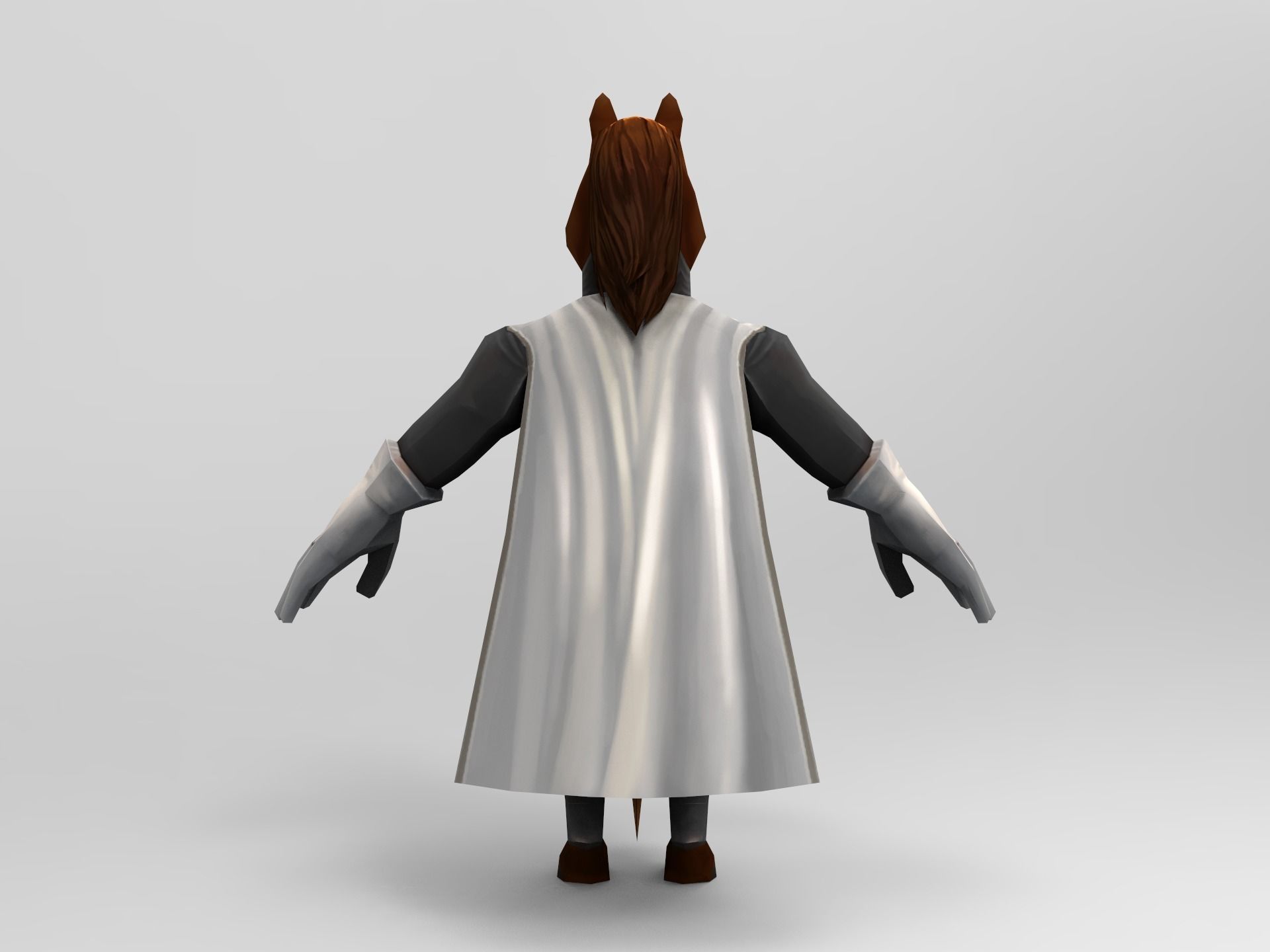 Knight Character Horse Low-poly 3D model_4