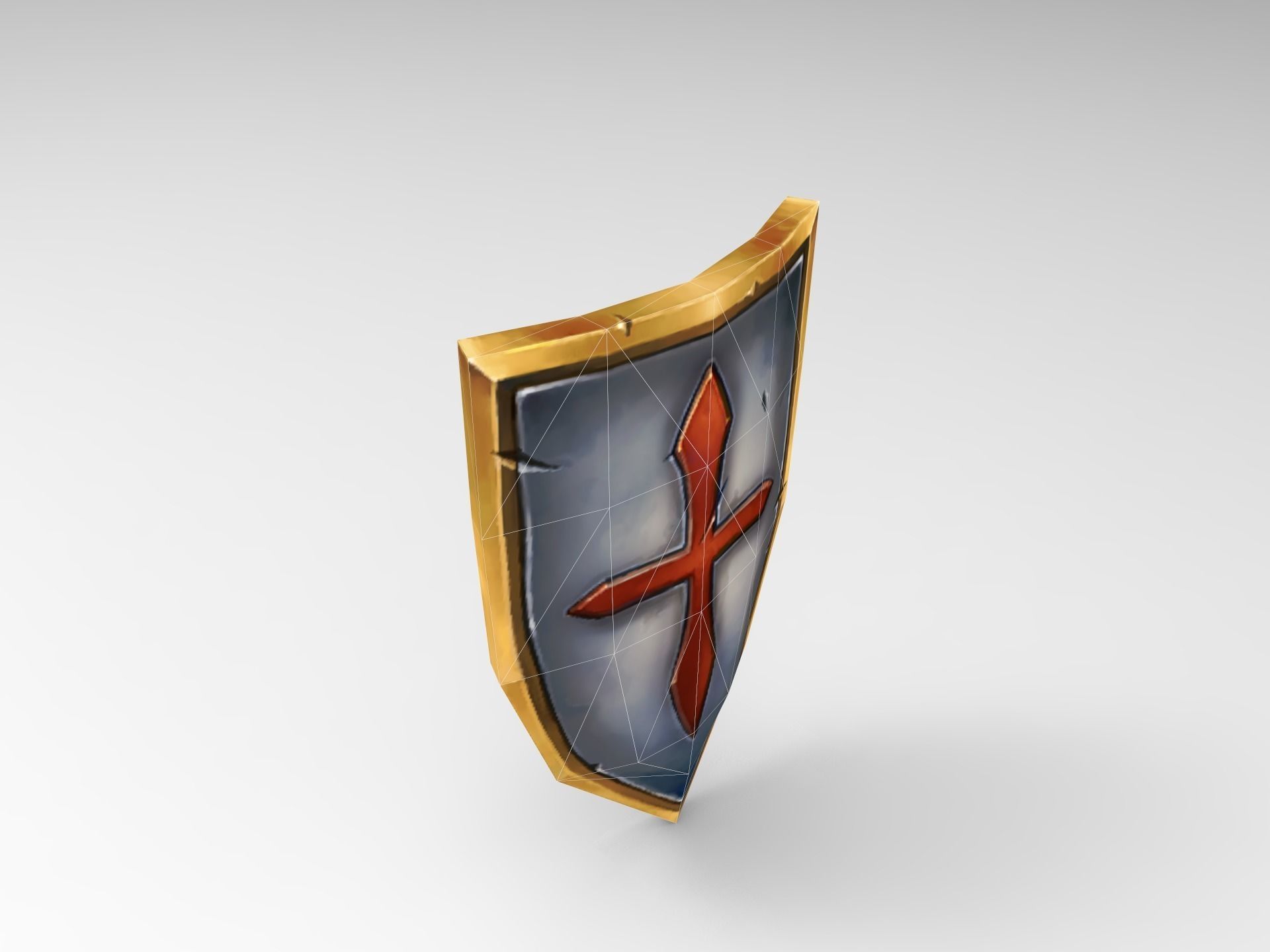 Knight Character Horse Low-poly 3D model_17