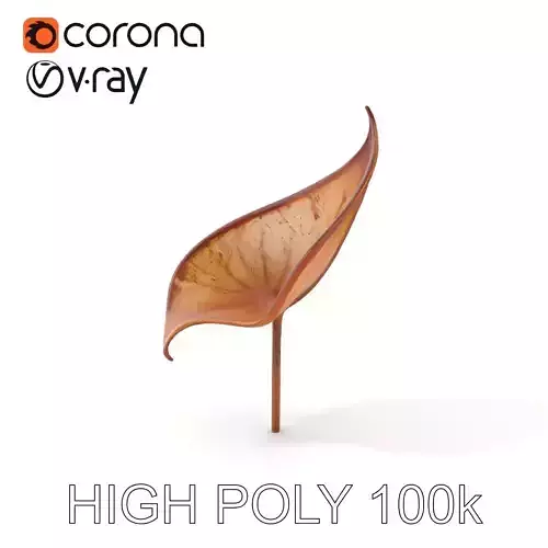 Elegant Leaf Sculpture Model Pack