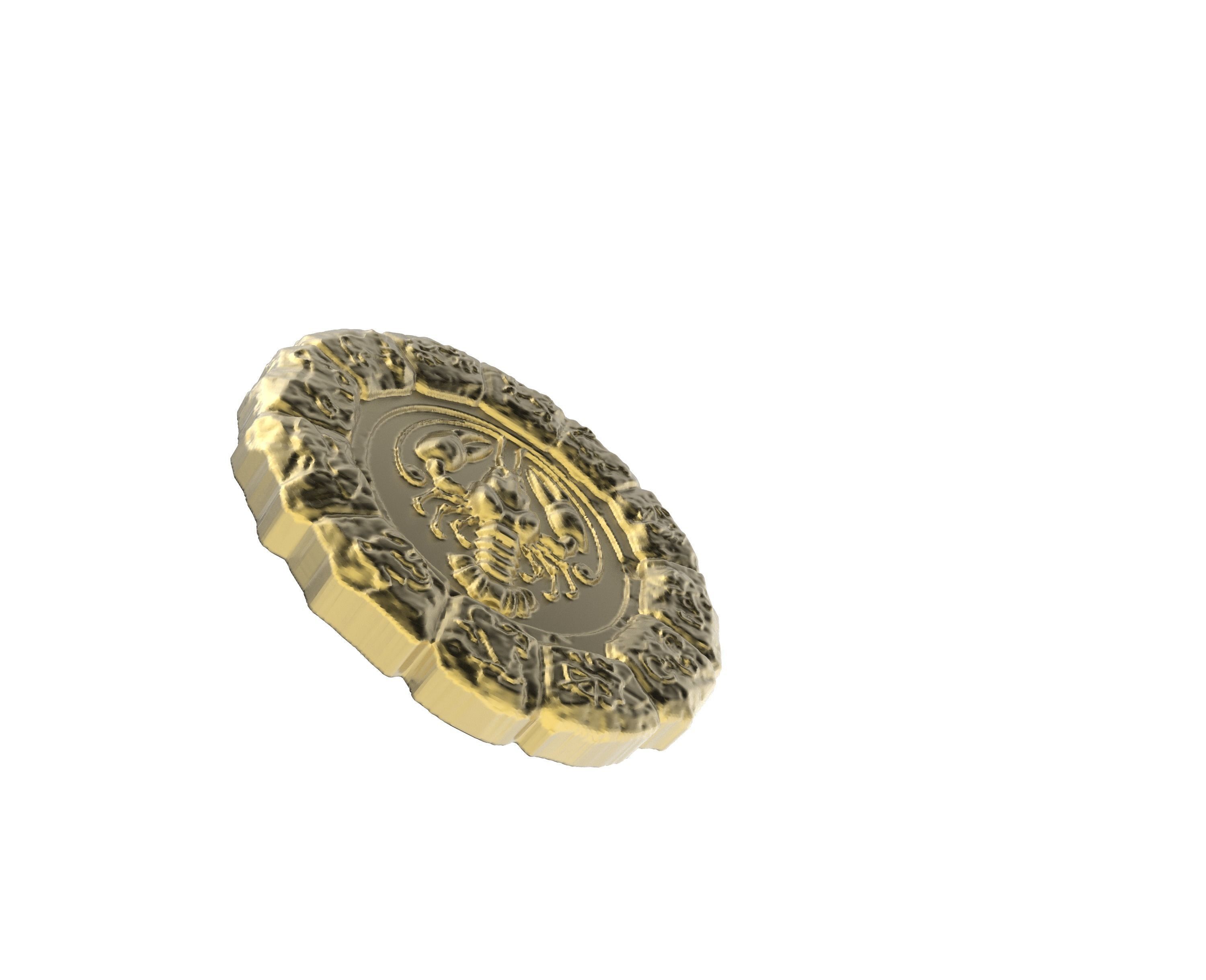 Medal Astro Cancer 3D print model_2