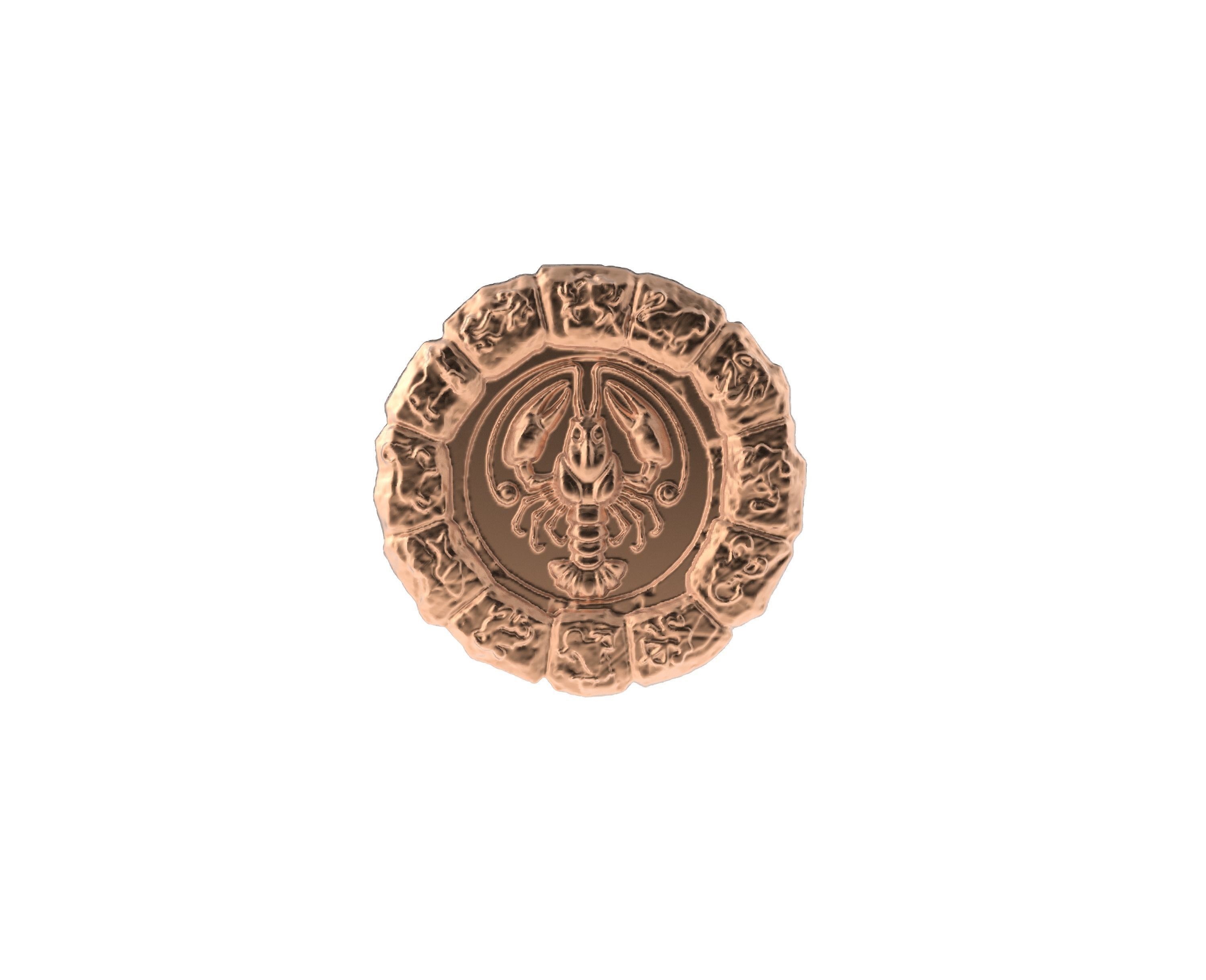 Medal Astro Cancer 3D print model_0