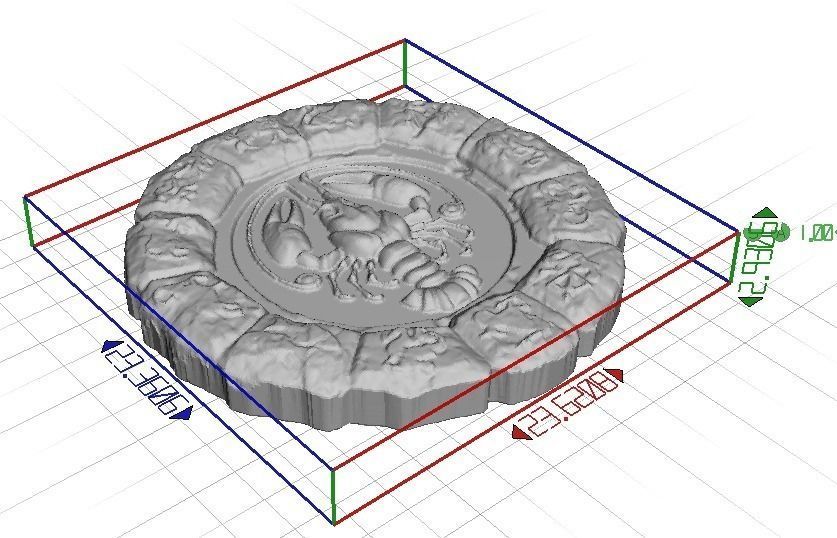 Medal Astro Cancer 3D print model_4