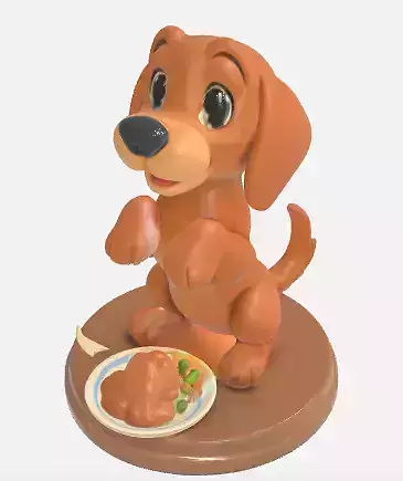 toon dog 3D print model