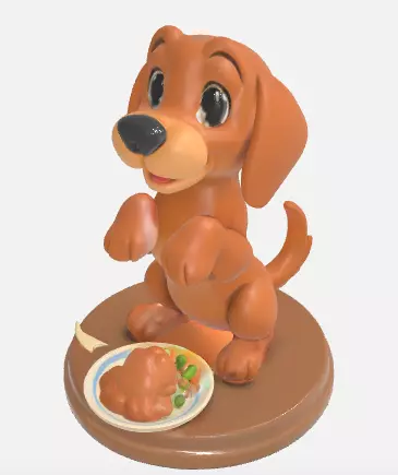 toon dog 3D print model