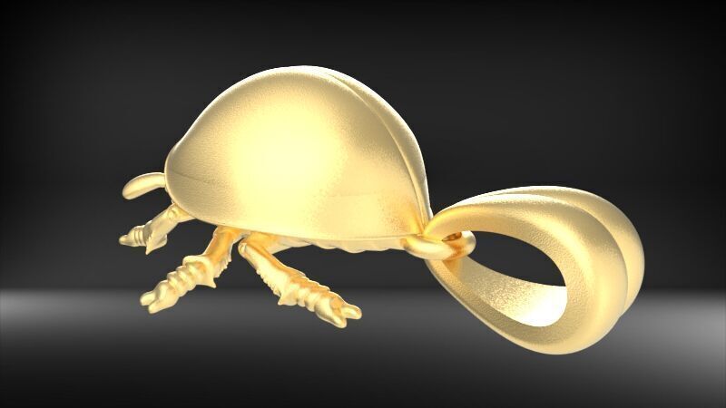 Ladybug Pendant Necklace charm Bracelet Jewelry  3D print model_12
