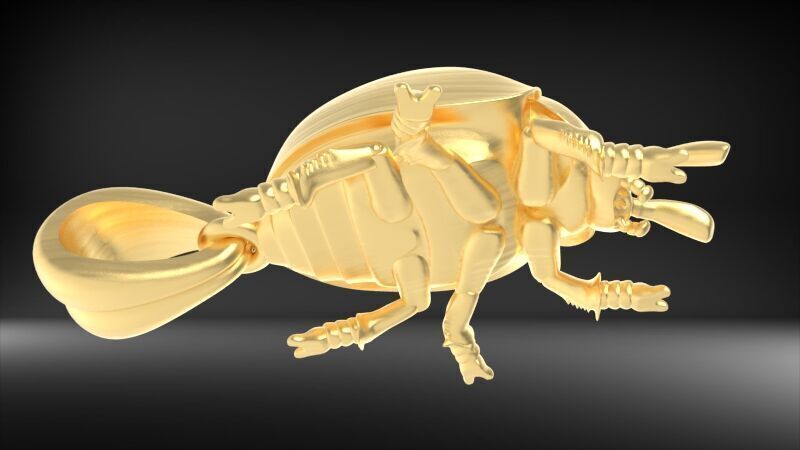 Ladybug Pendant Necklace charm Bracelet Jewelry  3D print model_19