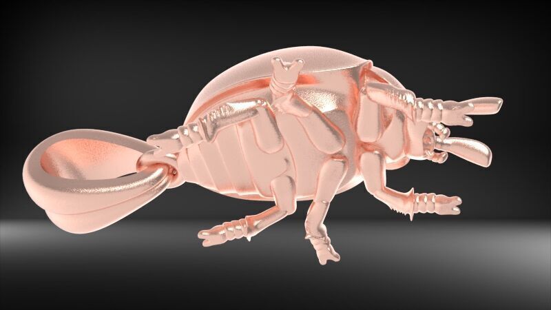 Ladybug Pendant Necklace charm Bracelet Jewelry  3D print model_16