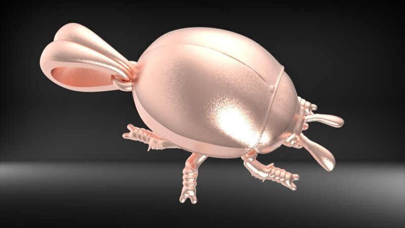 Ladybug Pendant Necklace charm Bracelet Jewelry  3D print model_5