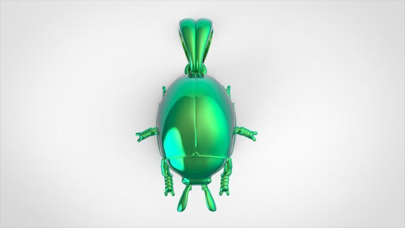 Ladybug Pendant Necklace charm Bracelet Jewelry  3D print model_8