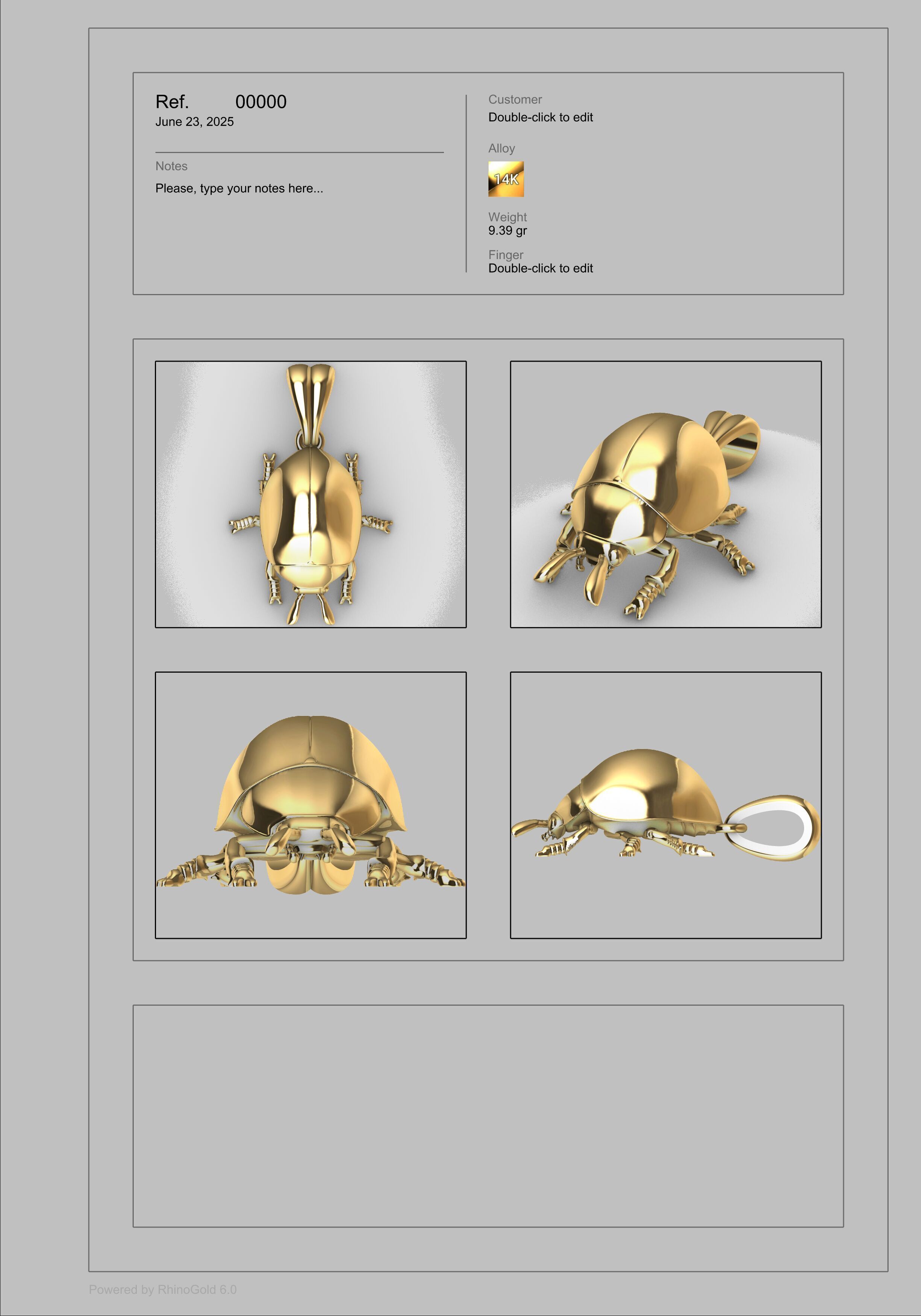 Ladybug Pendant Necklace charm Bracelet Jewelry  3D print model_31