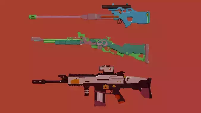 3 guns model pack