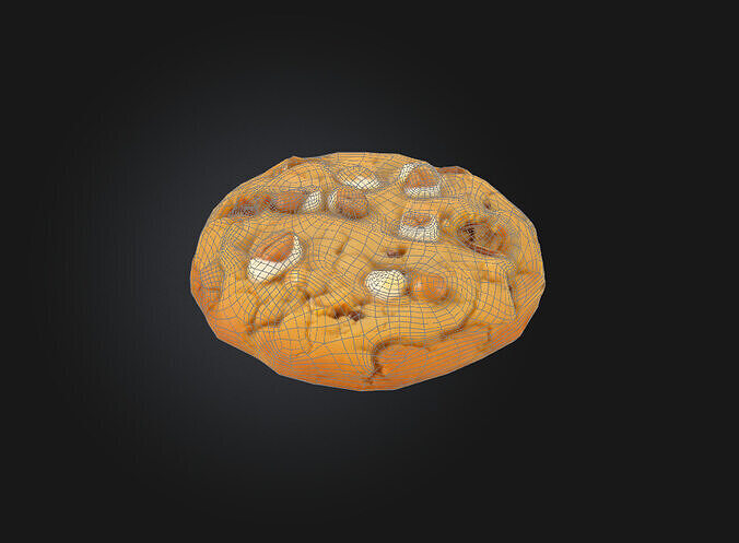 Macadamia Nut Cookie 3D model 2