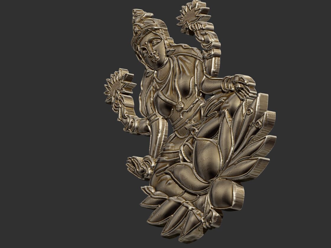 Lakshmi Relief 3D print model_9