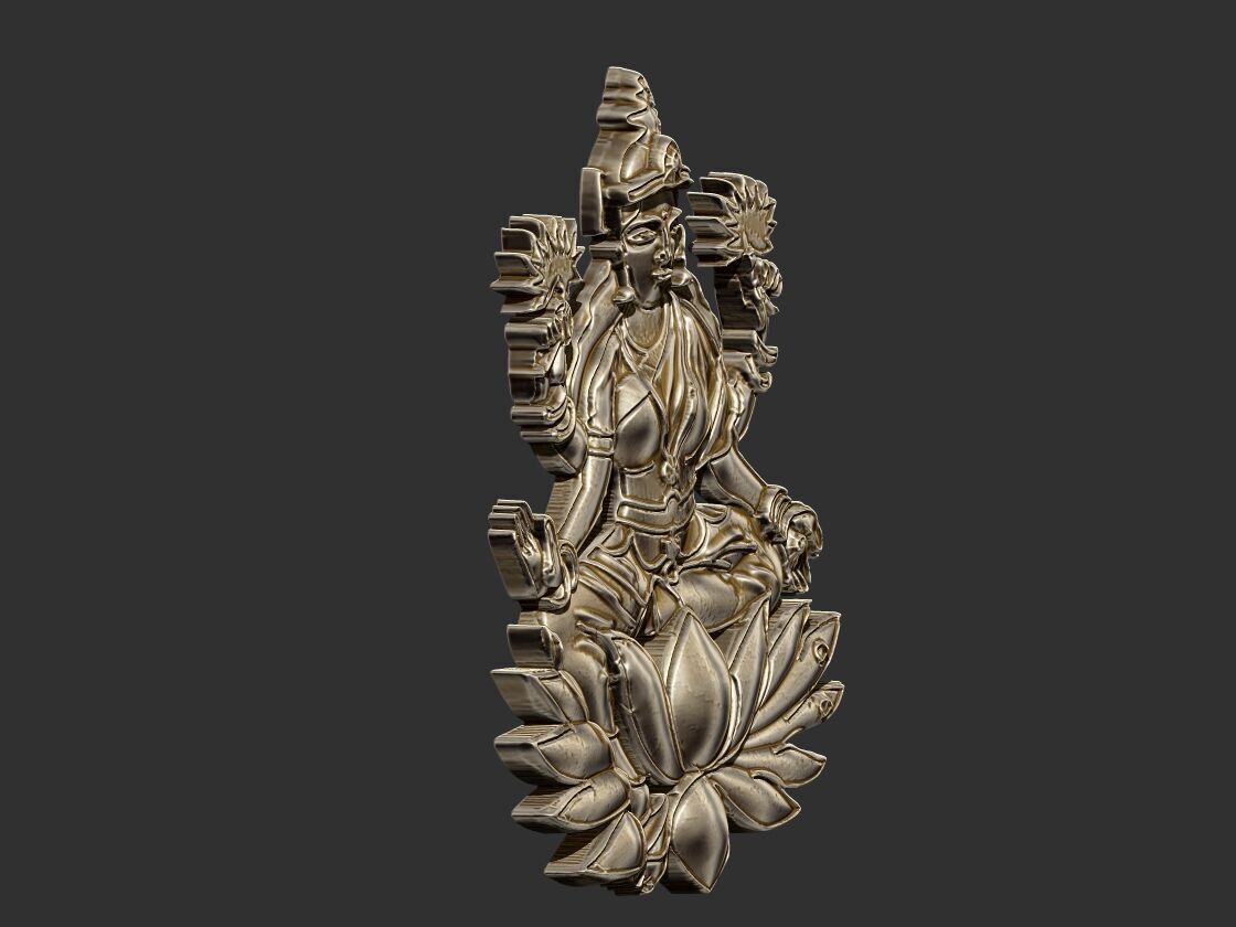 Lakshmi Relief 3D print model_2