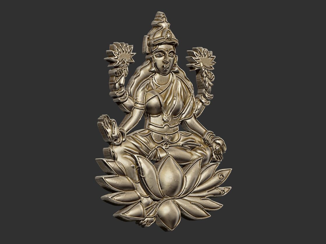 Lakshmi Relief 3D print model_1