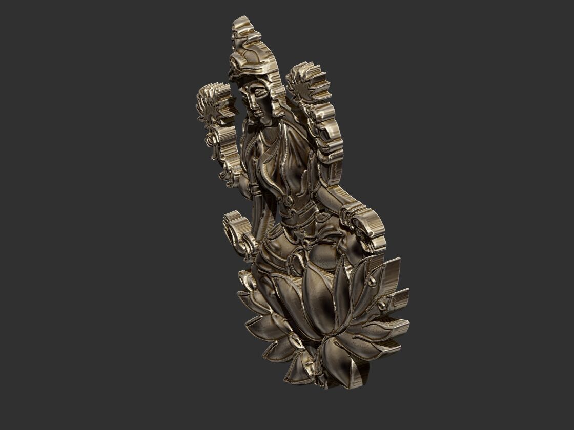 Lakshmi Relief 3D print model_5