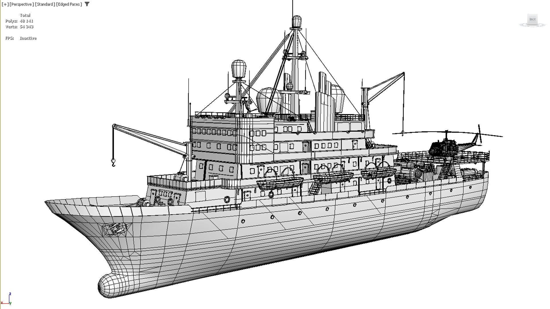 research vessel Low-poly 3D model_11