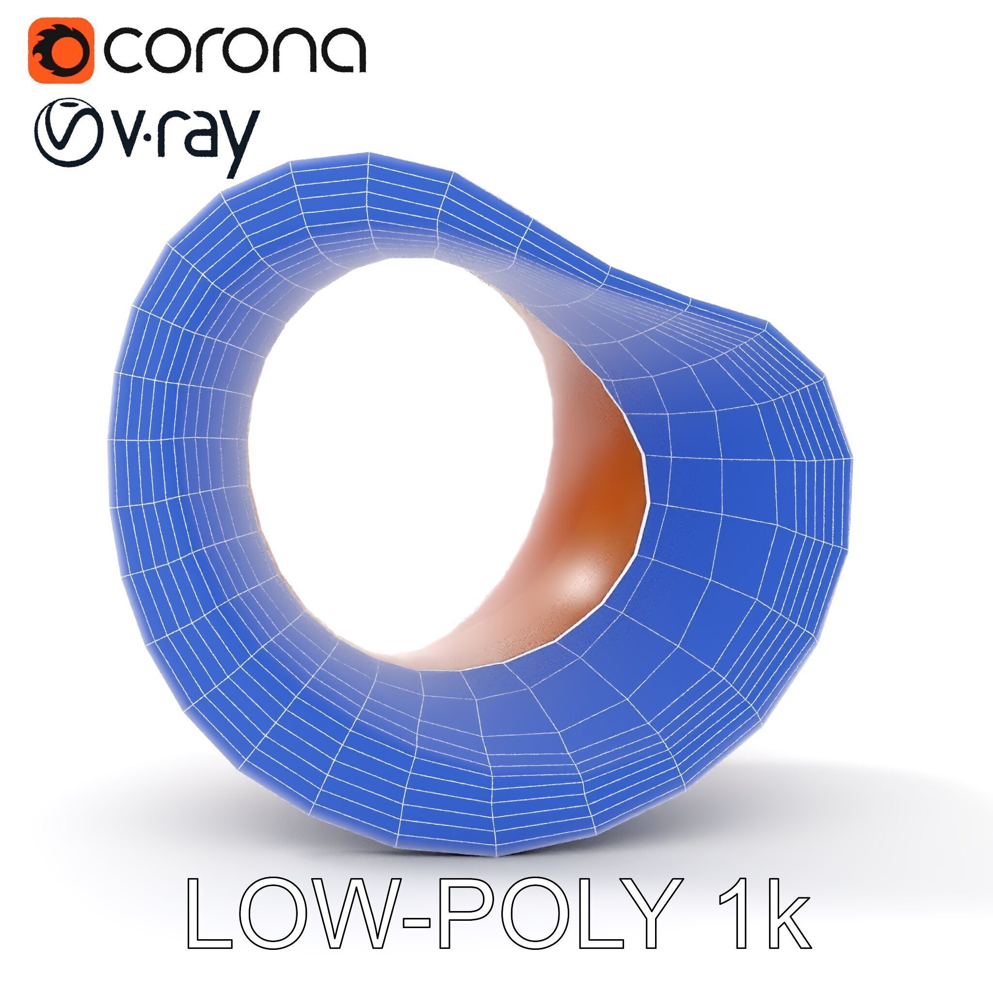 Rustic Torus Knot Decor D Model Pack Low-poly 3D model_23