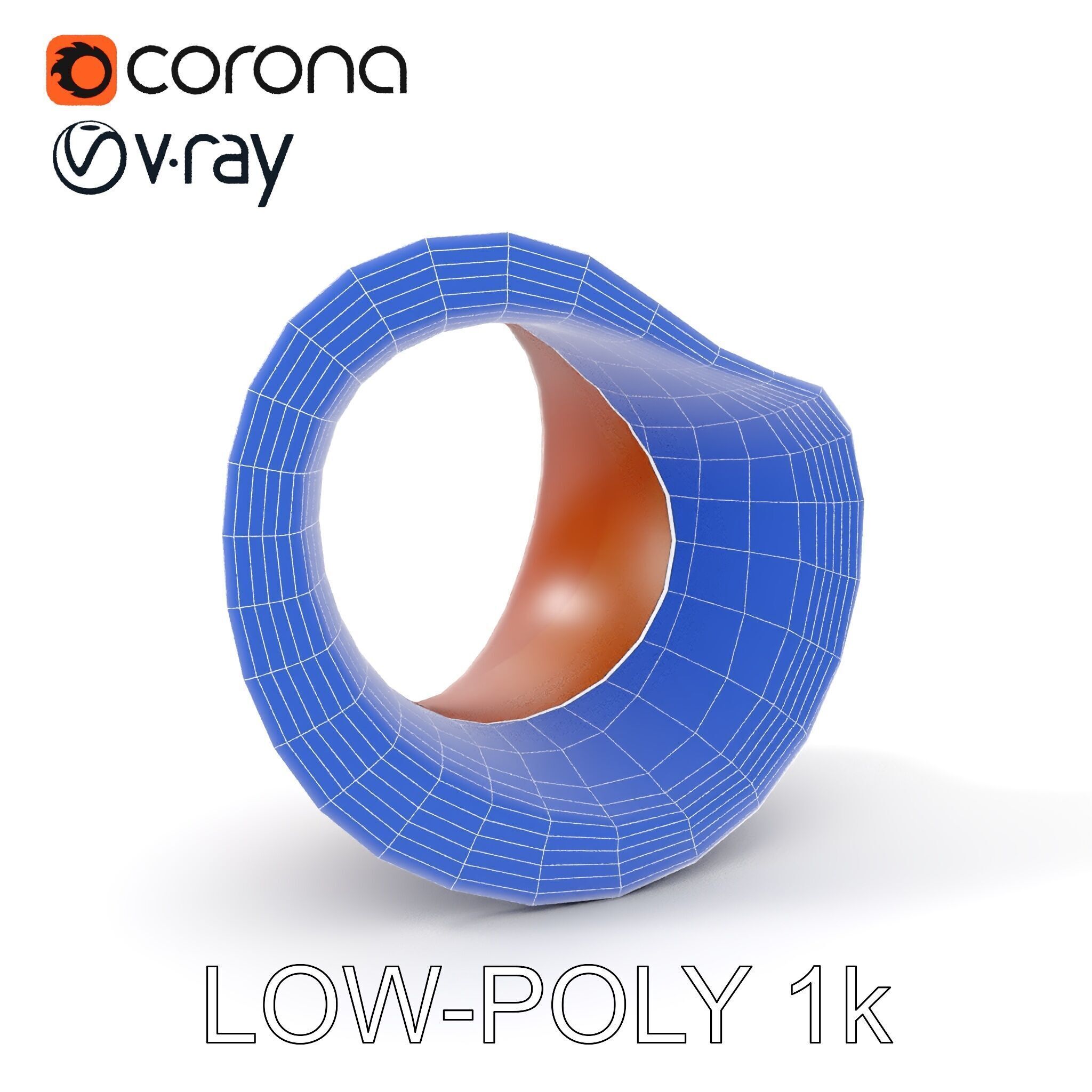 Rustic Torus Knot Decor D Model Pack Low-poly 3D model_26