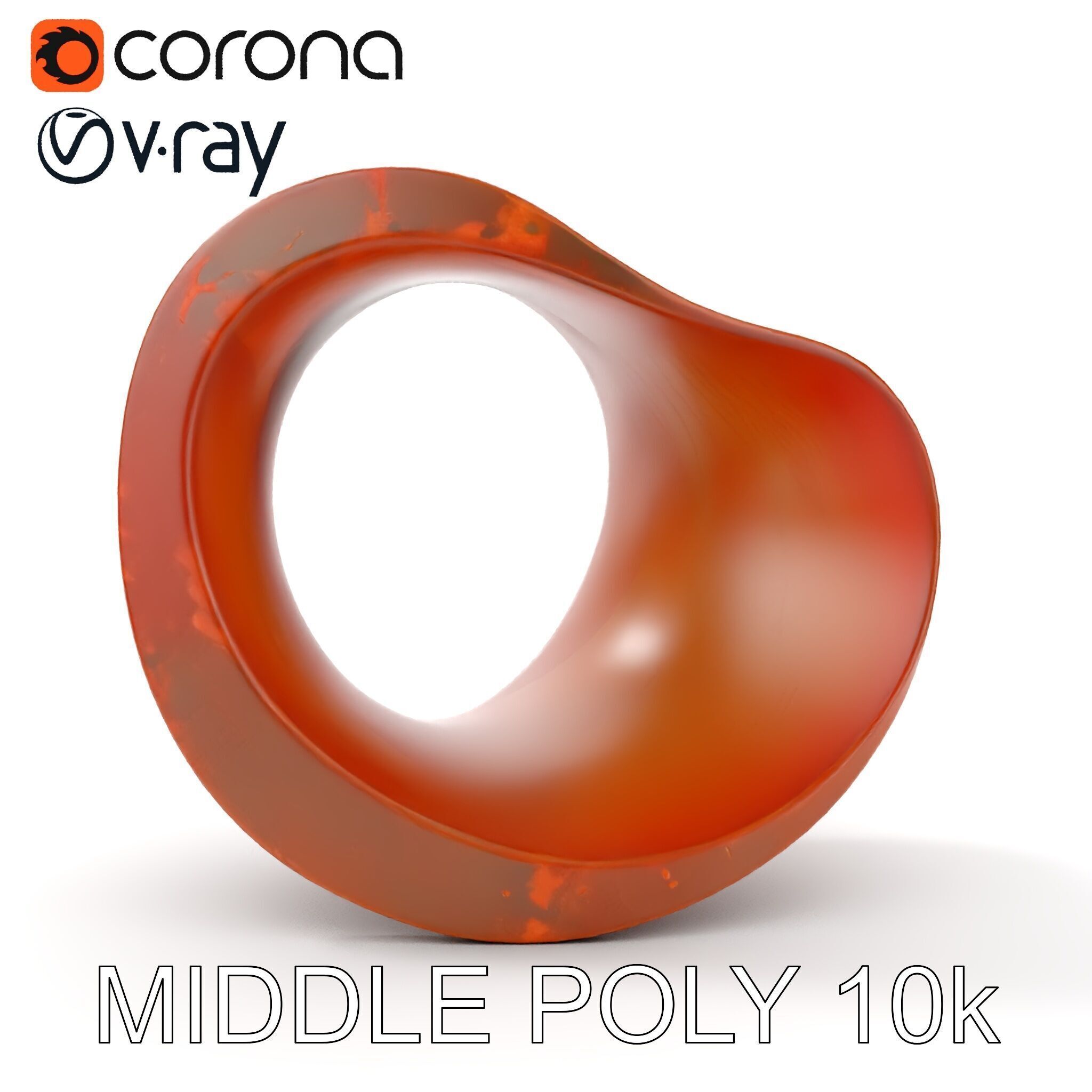 Rustic Torus Knot Decor D Model Pack Low-poly 3D model_28