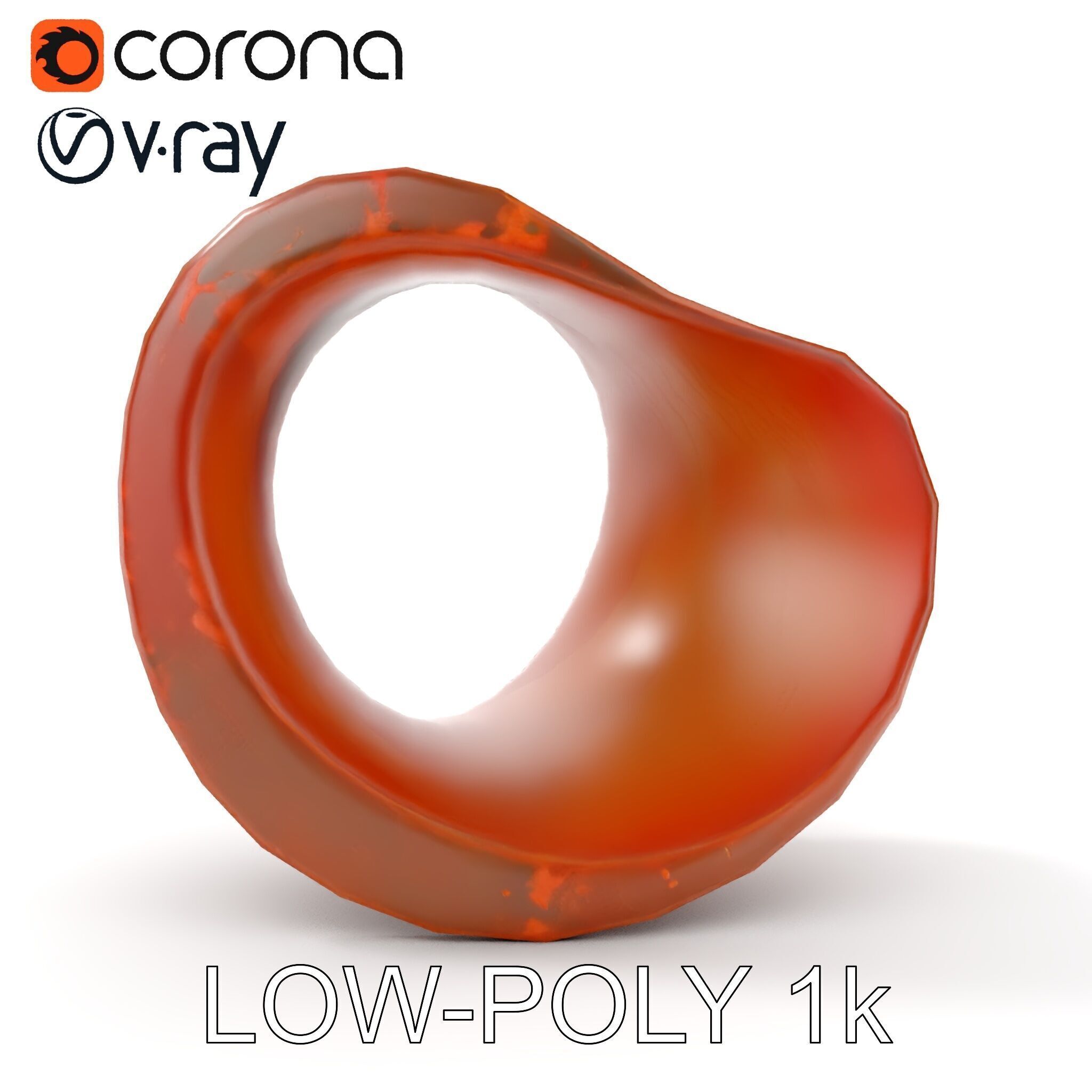 Rustic Torus Knot Decor D Model Pack Low-poly 3D model_18