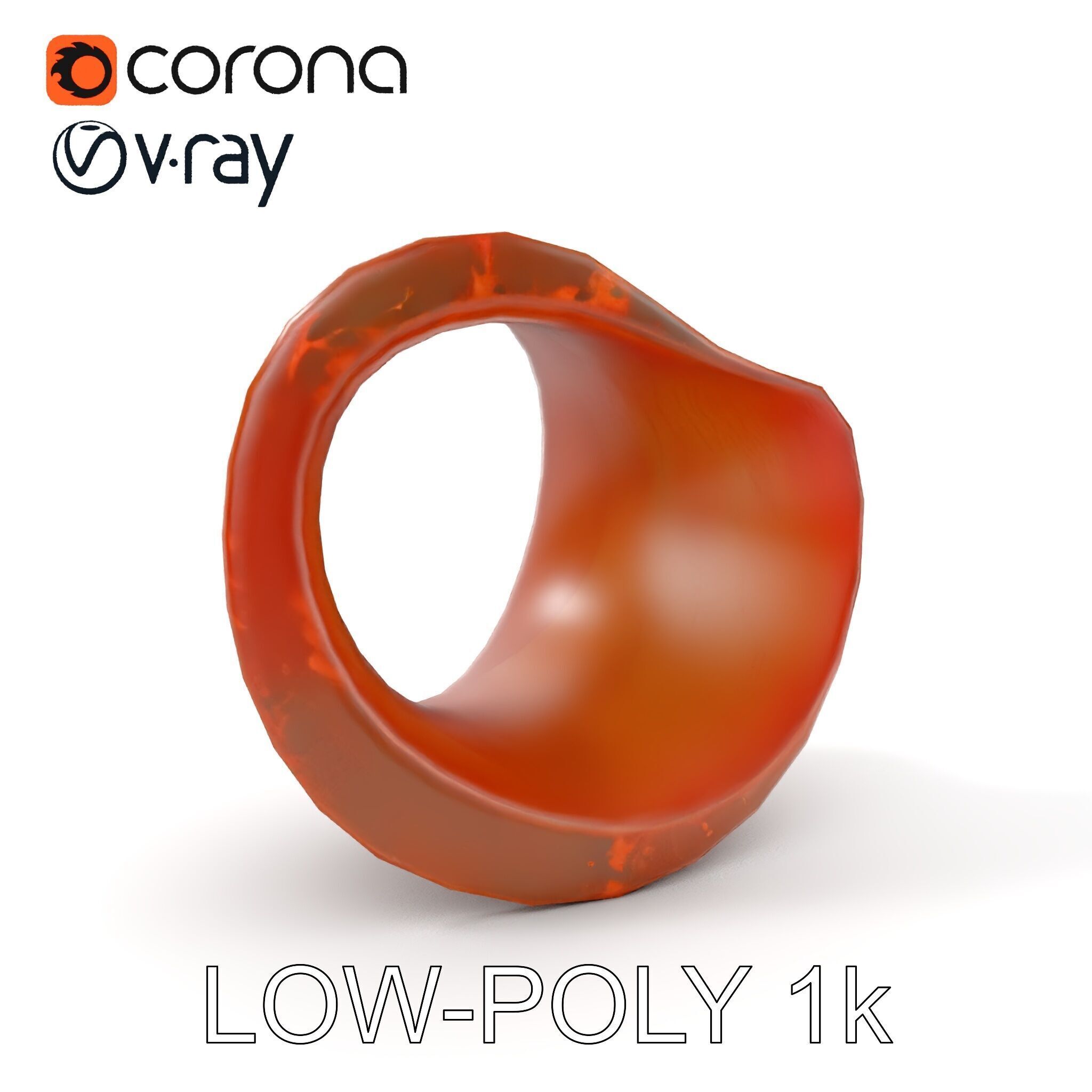 Rustic Torus Knot Decor D Model Pack Low-poly 3D model_8