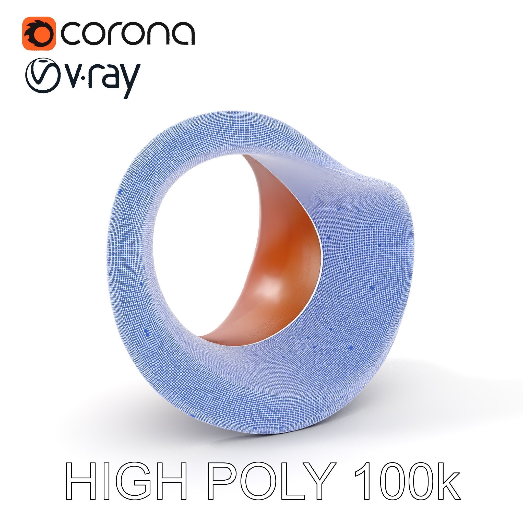 Rustic Torus Knot Decor D Model Pack Low-poly 3D model_5