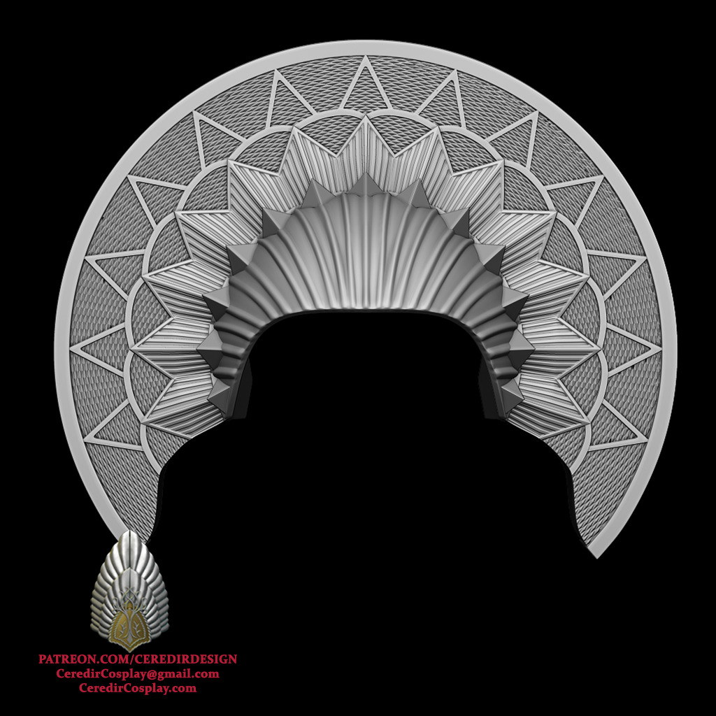 Padme Amidala Refugee Head piece Star Wars 3D DIGITAL DL 3D print model_7