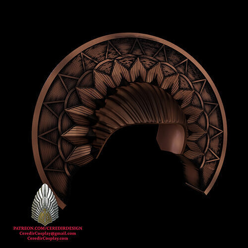 Padme Amidala Refugee Head piece Star Wars 3D DIGITAL DL 3D print model