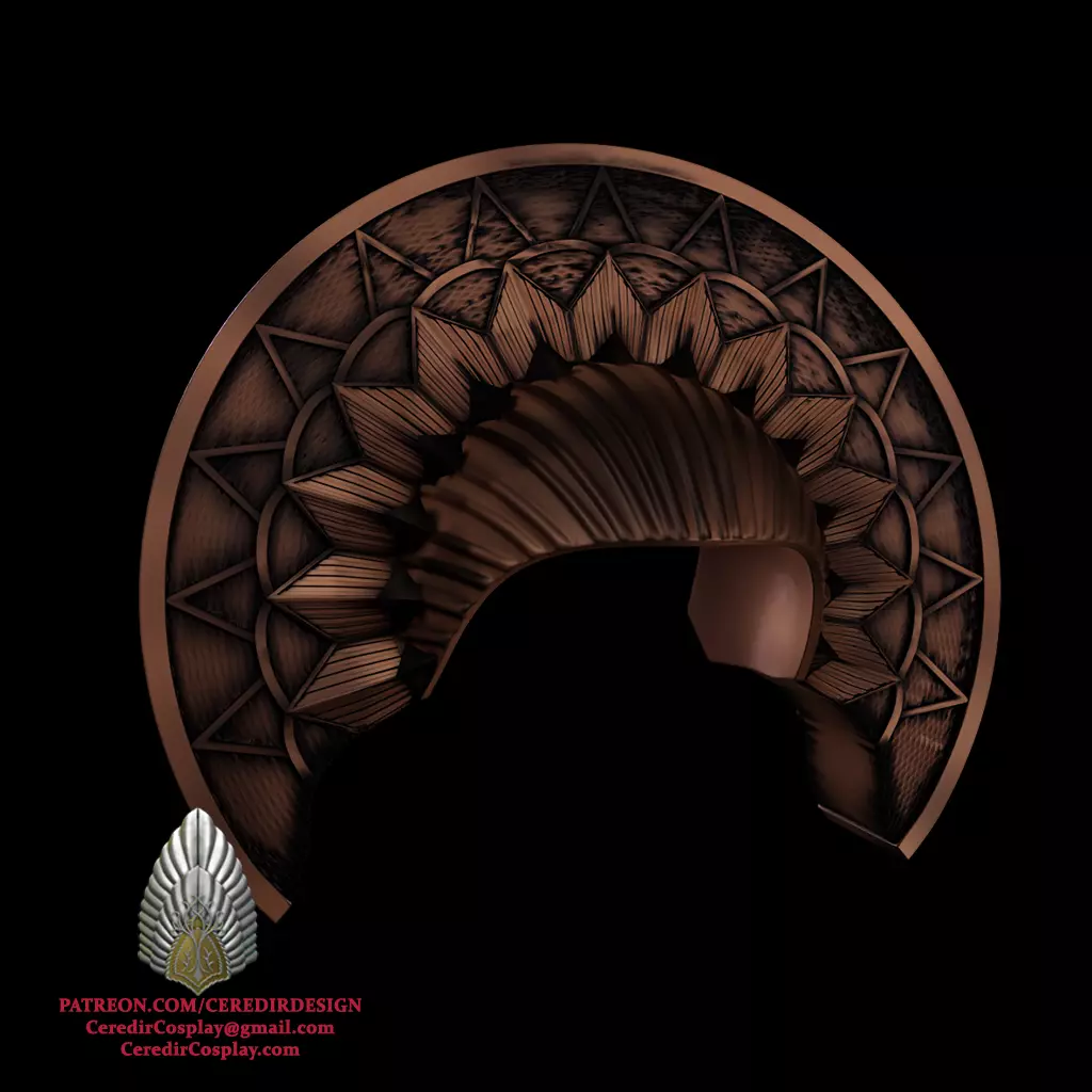 Padme Amidala Refugee Head piece Star Wars 3D DIGITAL DL 3D print model_0