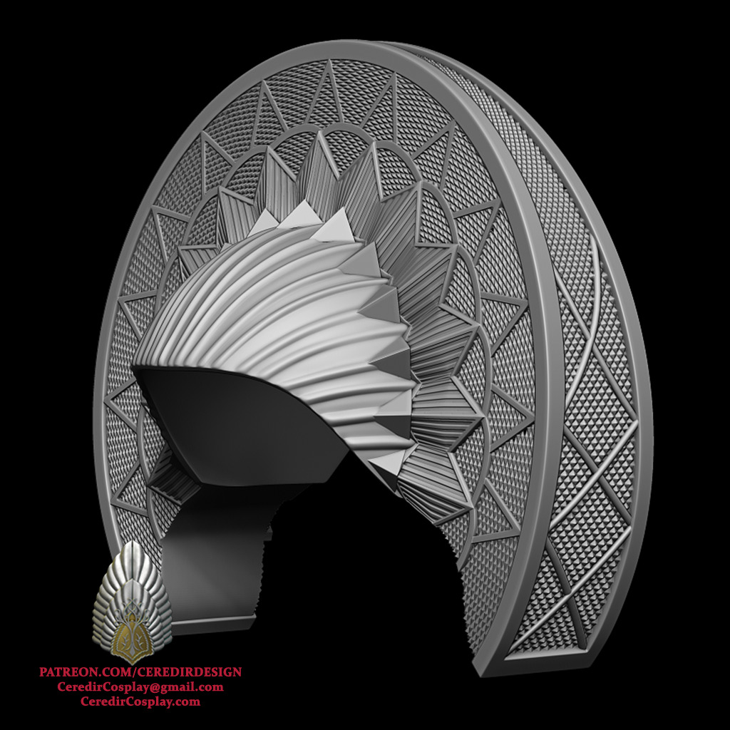 Padme Amidala Refugee Head piece Star Wars 3D DIGITAL DL 3D print model_6