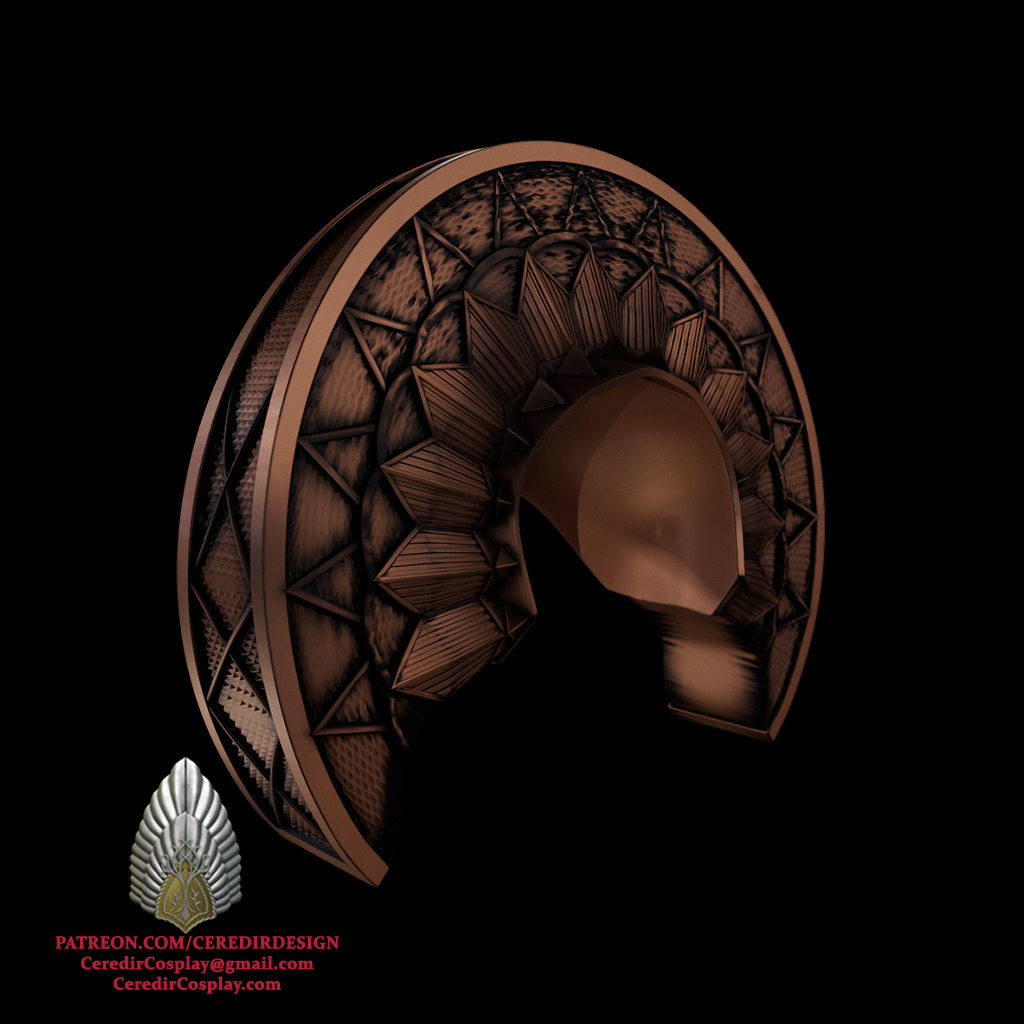 Padme Amidala Refugee Head piece Star Wars 3D DIGITAL DL 3D print model_4