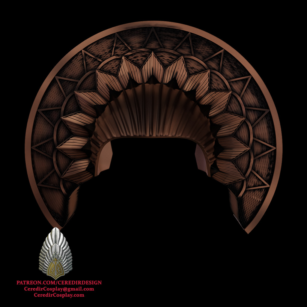 Padme Amidala Refugee Head piece Star Wars 3D DIGITAL DL 3D print model_1