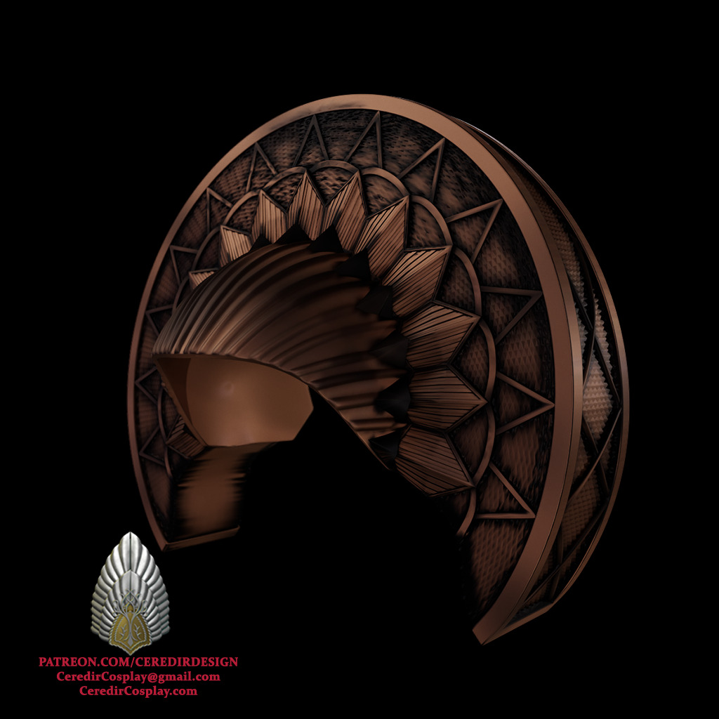 Padme Amidala Refugee Head piece Star Wars 3D DIGITAL DL 3D print model_2