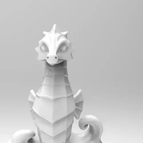 Mystical Seahorse Minimalist Sculpture