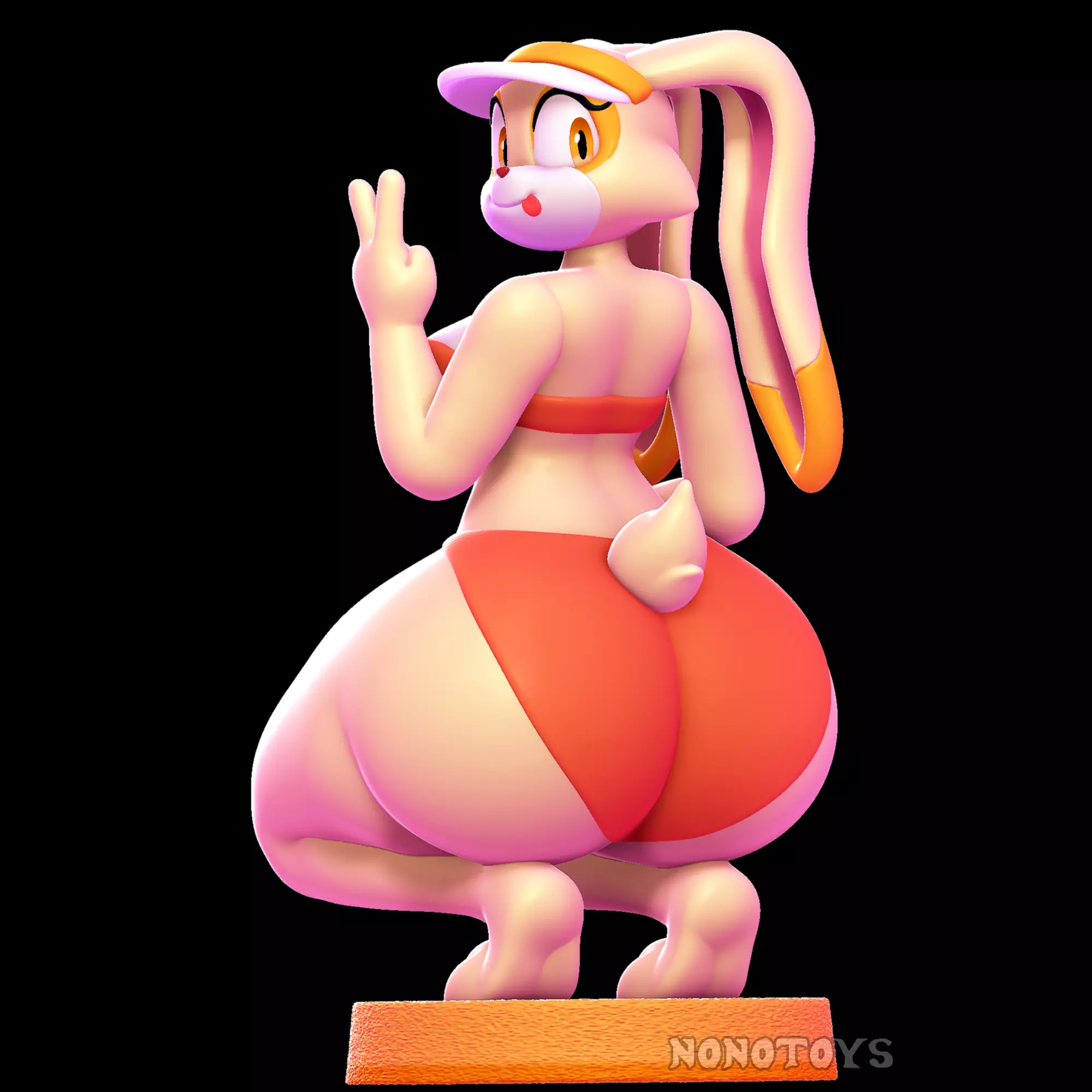  Cream the Rabbit at the Beach - NSFW and SFW 3D print model_0