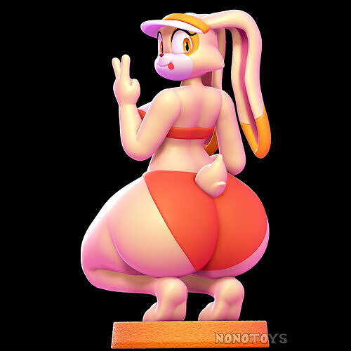  Cream the Rabbit at the Beach - NSFW and SFW 3D print model