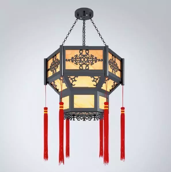 The Chinese ceilling lights Free 3D model_0