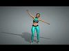 Sexy Female Personal Trainer Low-poly 3D model_1