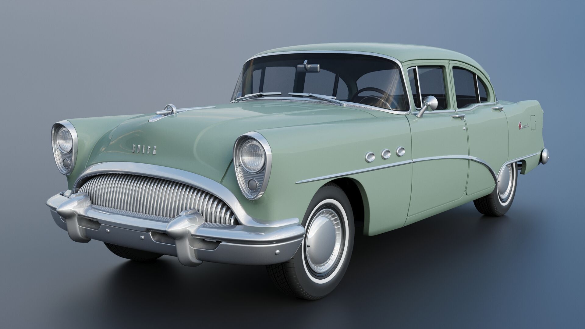 Buick Special 4-Door Sedan 1954 3D print model_2