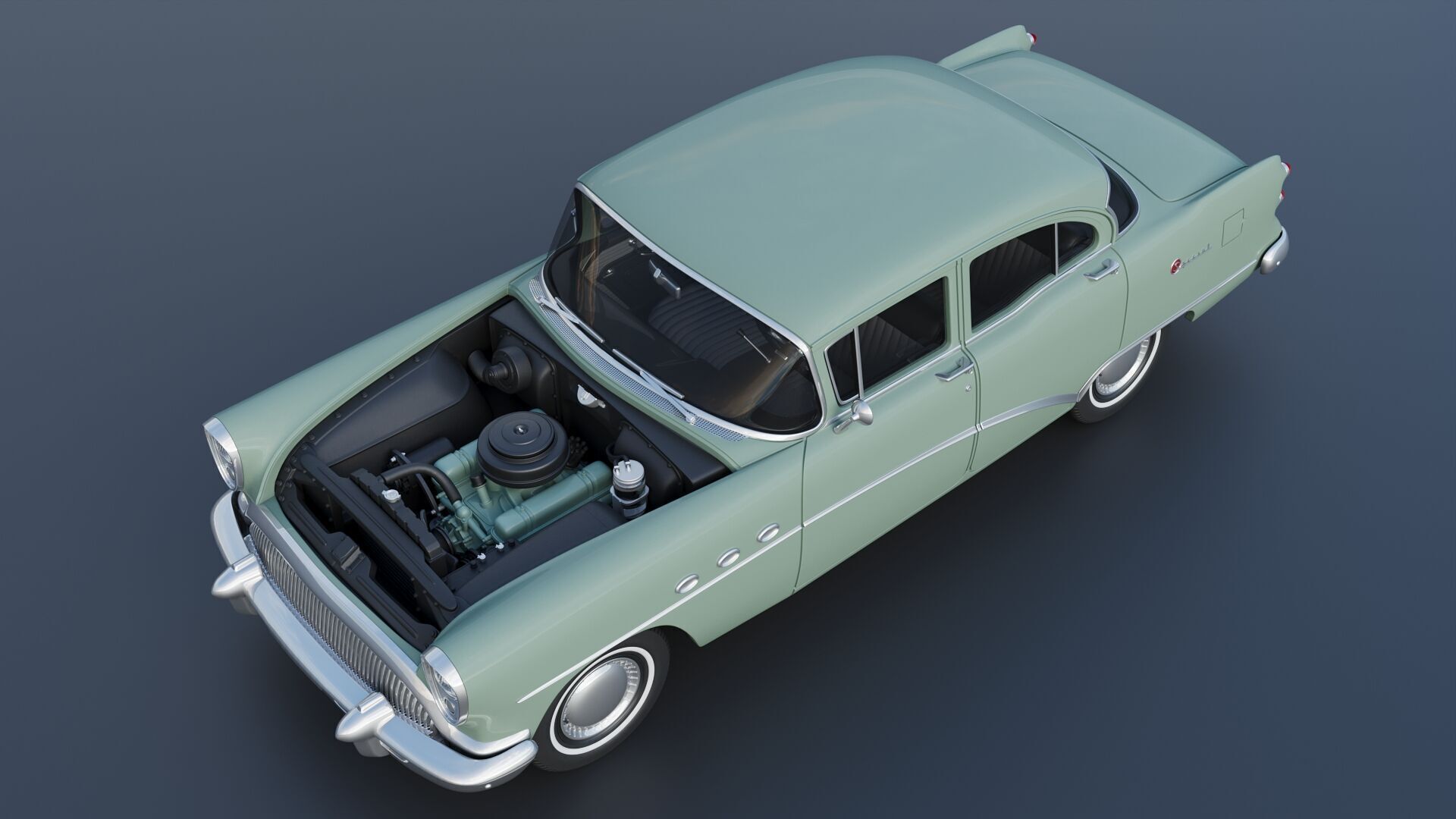 Buick Special 4-Door Sedan 1954 3D print model_14