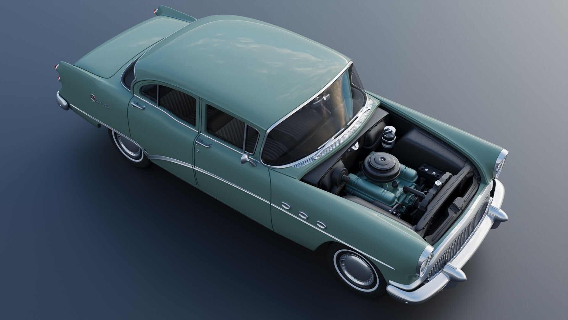 Buick Special 4-Door Sedan 1954 3D print model_15