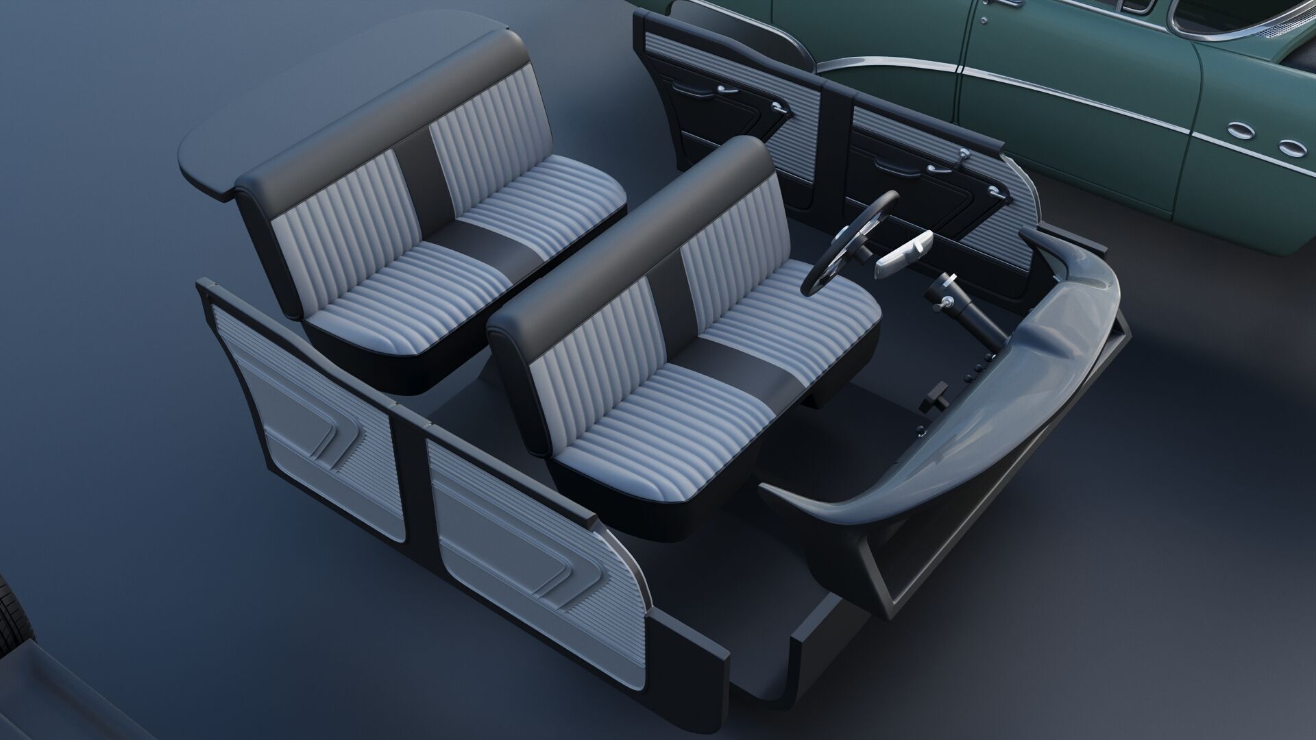 Buick Special 4-Door Sedan 1954 3D print model_29