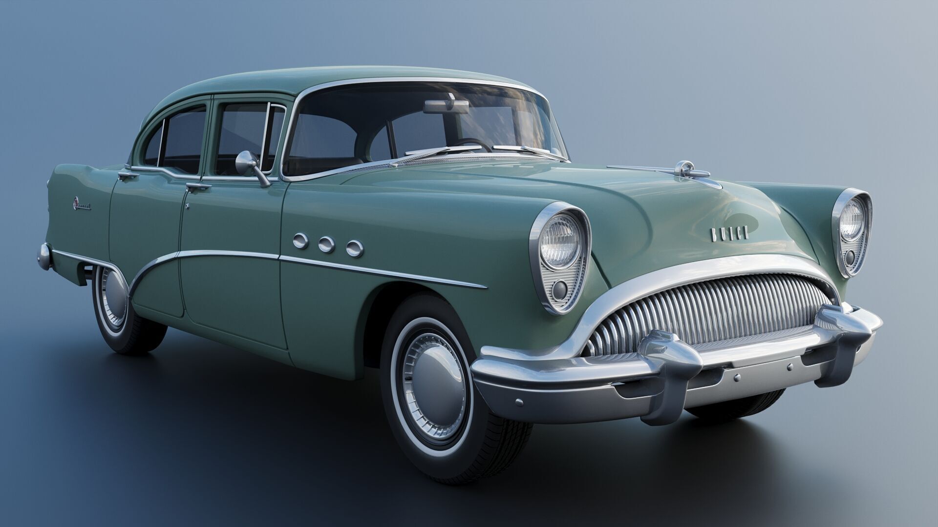Buick Special 4-Door Sedan 1954 3D print model_10