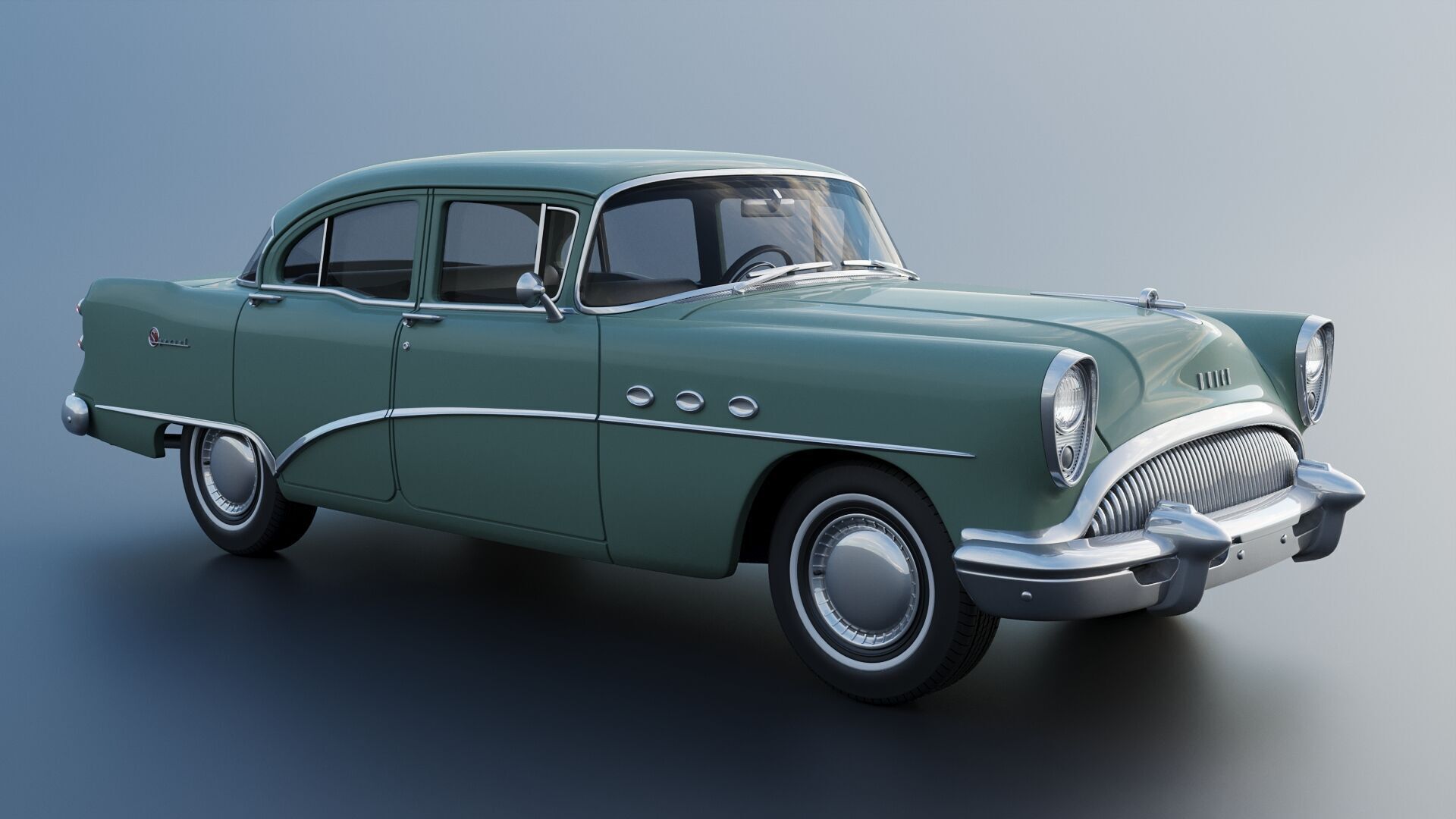 Buick Special 4-Door Sedan 1954 3D print model_9