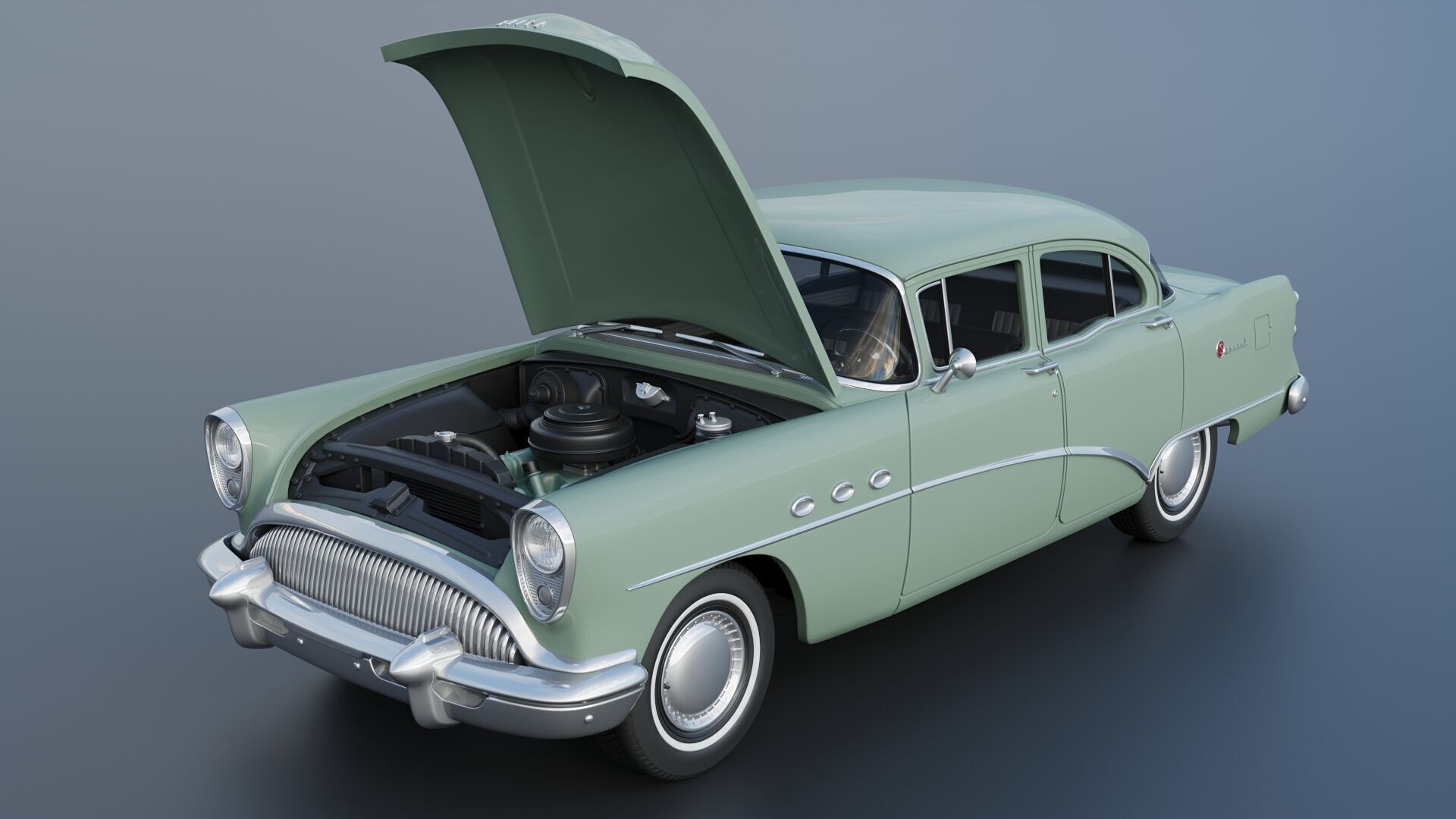 Buick Special 4-Door Sedan 1954 3D print model_13