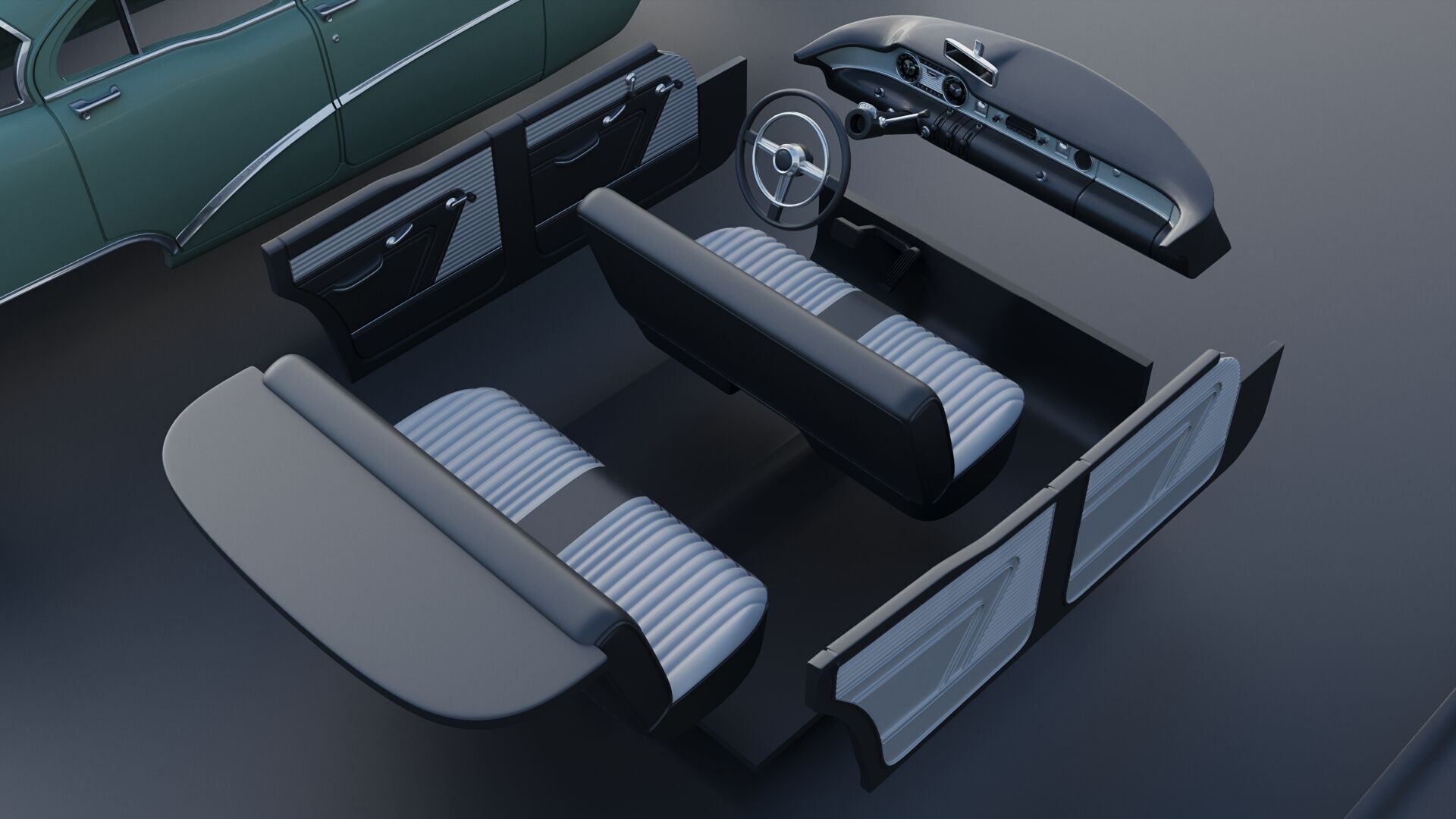 Buick Special 4-Door Sedan 1954 3D print model_28