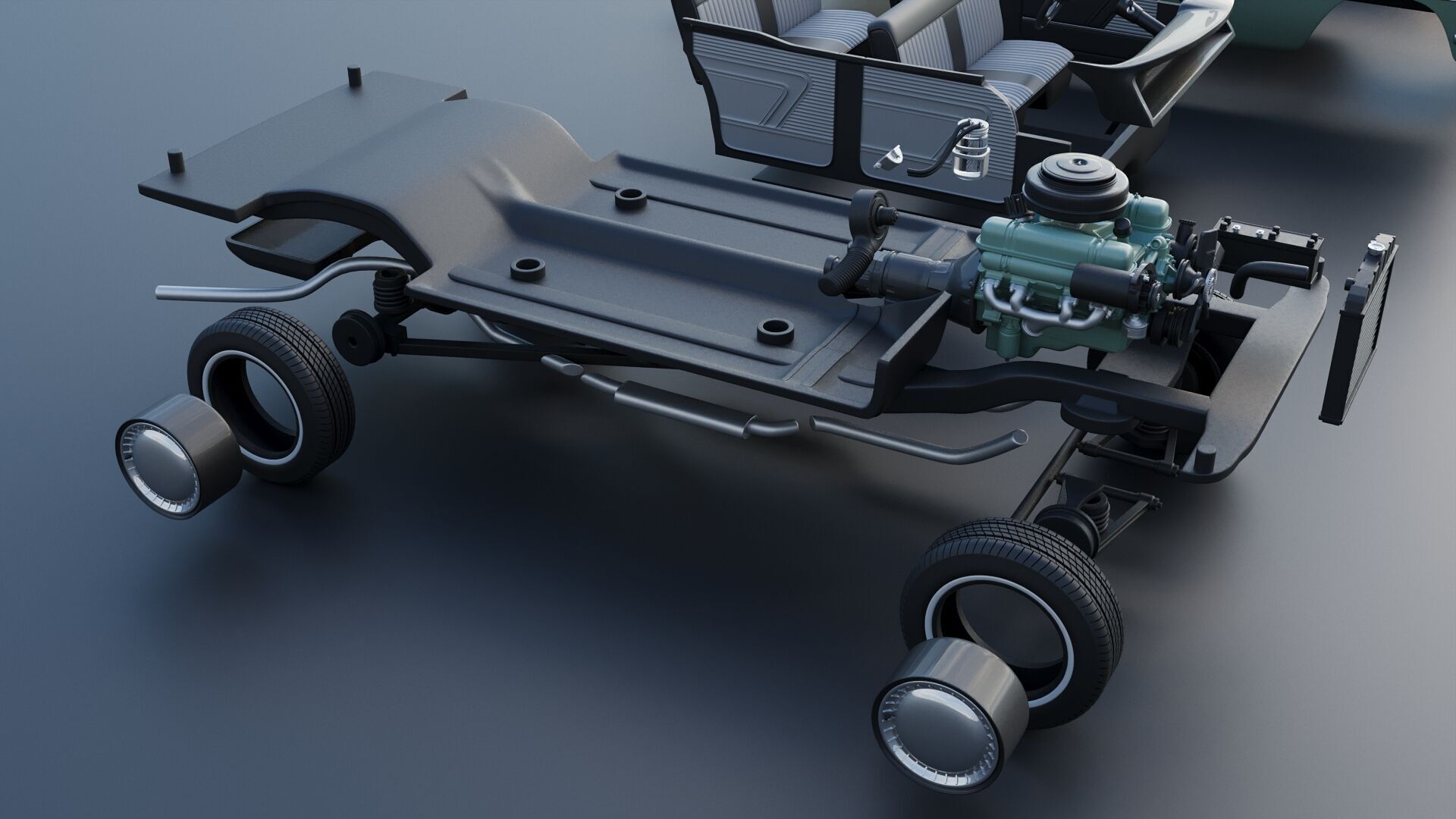 Buick Special 4-Door Sedan 1954 3D print model_31