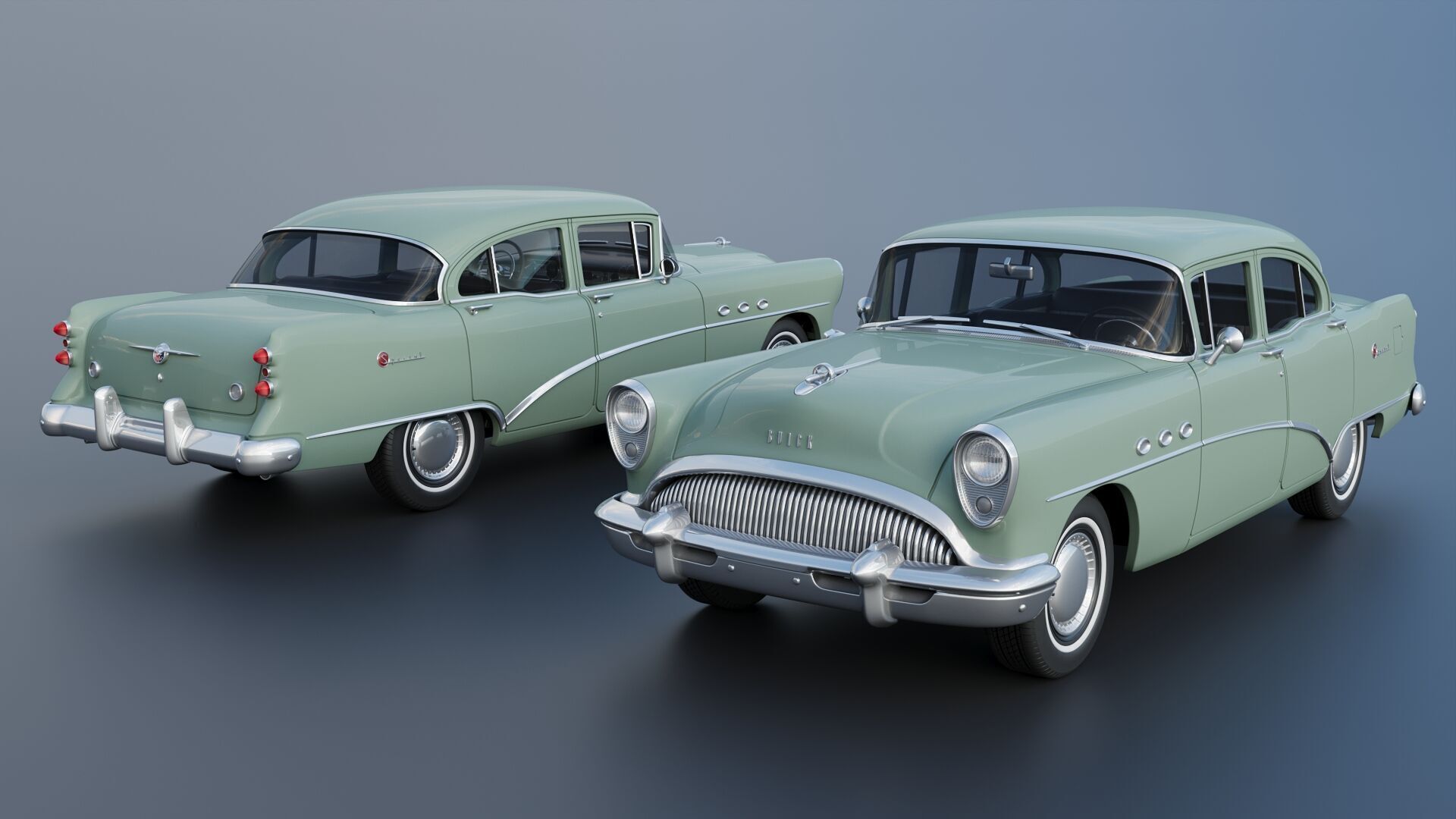 Buick Special 4-Door Sedan 1954 3D print model_1